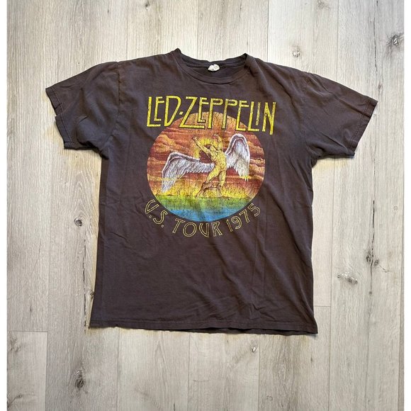 2010 y2k led zepplelin us tour 1975 remake crop cropped boxy - Picture 6 of 11